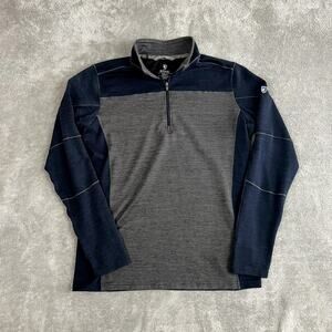 Kuhl Ryzer Quarter Zip Pullover Sweater Mens S Grey Breathable Wicking